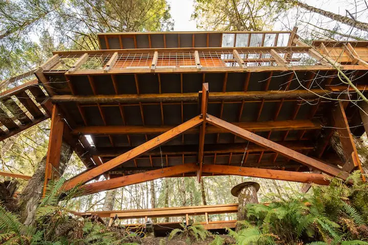 Heartland Treehouse is built from wood that we milled ourselves, from our forest. 